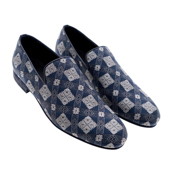 Jimmy Choo Loafers Sloane Blue Slip-On Shoes Size 11.5 New - Picture 5 of 7